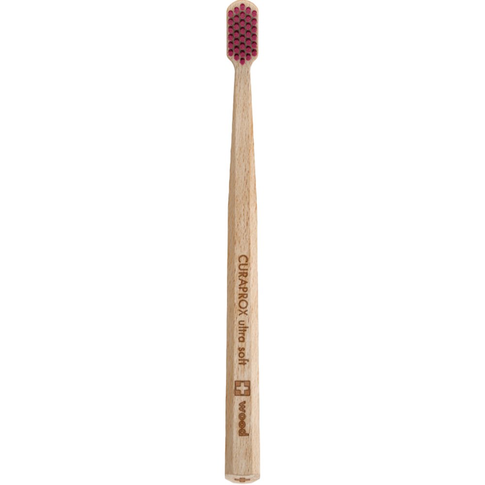 Curaprox CS Wood 4440 Ultra Soft Toothbrush Μαλακή Οδοντόβουρτσα Κατασκευασμένη Από Ανθεκτικό Ξύλο Οξιάς 1 Τεμάχιο - Μπορντό