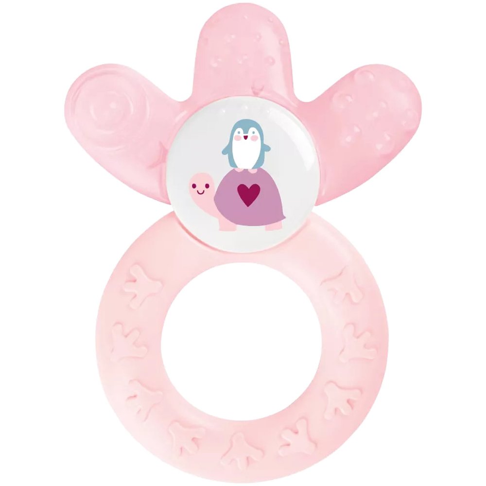 Mam Mam Cooler Teething Ring 4m+ Πολύκρικος Οδοντοφυΐας με Νερό που Ψύχεται  1 Τεμάχιο, Κωδ 565G - Ροζ