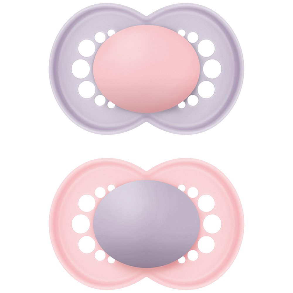 Mam Original Silicone Soother 16m+ Ορθοδοντική Πιπίλα Σιλικόνης με Θήκη Μεταφοράς & Αποστείρωσης 2 Τεμάχια, Κωδ 278SGc - Λιλά / Φούξια