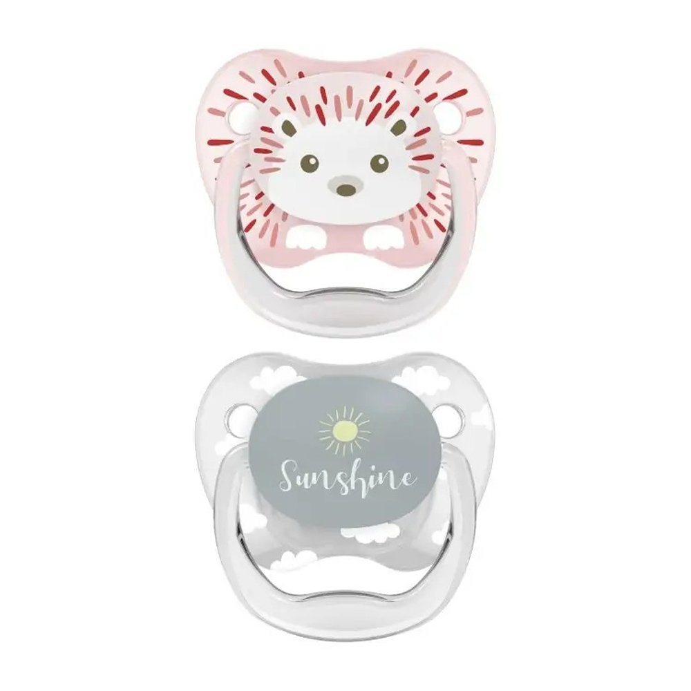 Dr.Brown Dr. Brown's PreVent Orthodontic Silicone Soother 0-6m Ορθοδοντική Πιπίλα Σιλικόνης με Θήκη Μεταφοράς 2 Τεμάχια, Κωδ PV12014-SPX