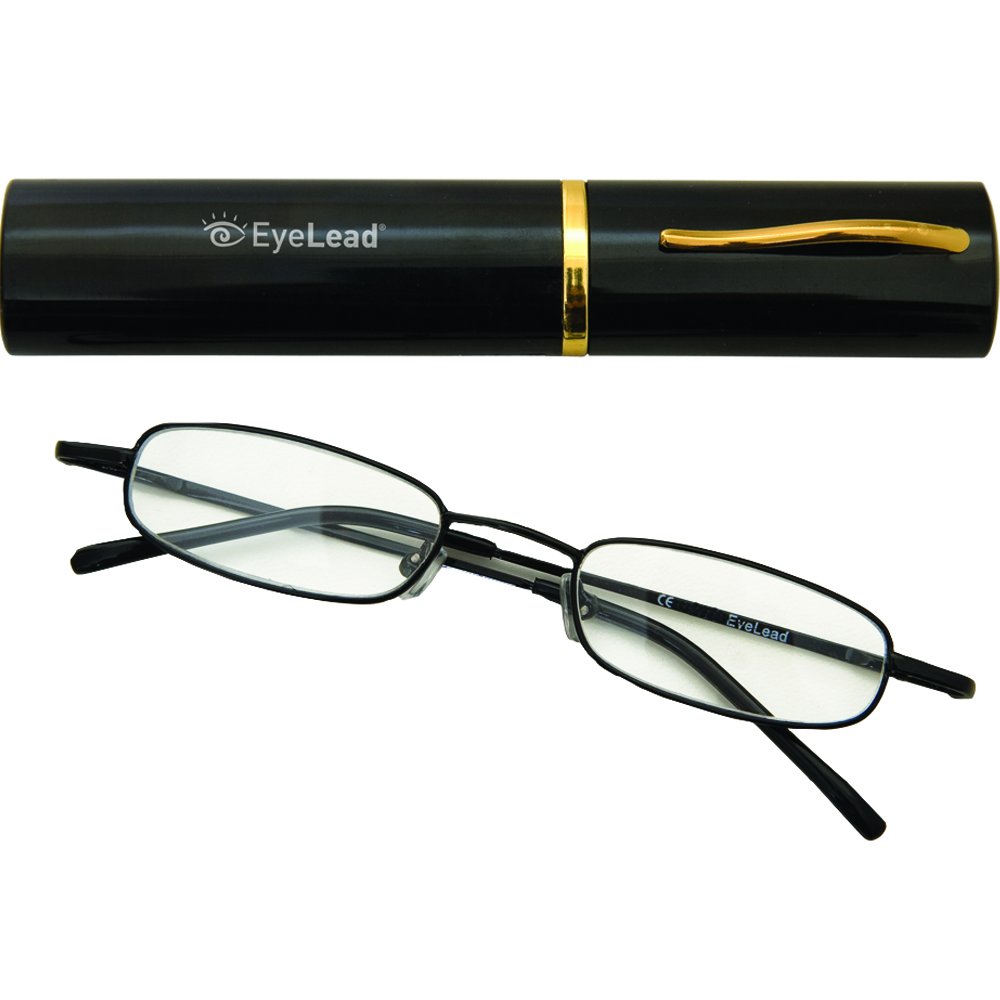 Eyelead Eyelead Pocket Γυαλιά Διαβάσματος Τσέπης Μαύρα με Μεταλλικό Σκελετό & Θήκη 1 Τεμάχιο - 1,00