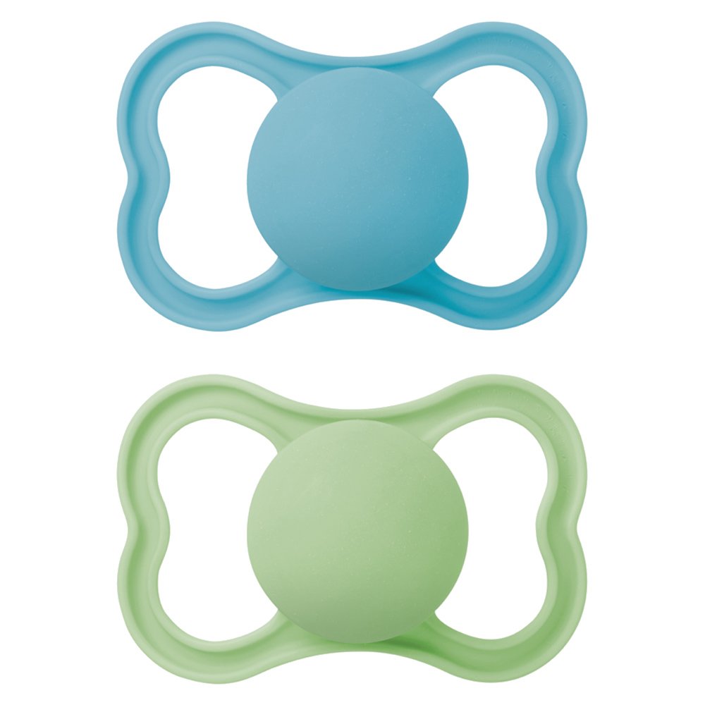 Mam Mam Air Latex Soother 16m+ Κωδ 276L Ορθοδοντική Πιπίλα με Θηλή από Φυσικό Καουτσούκ 2 Τεμάχια - Μπλε / Πράσινο