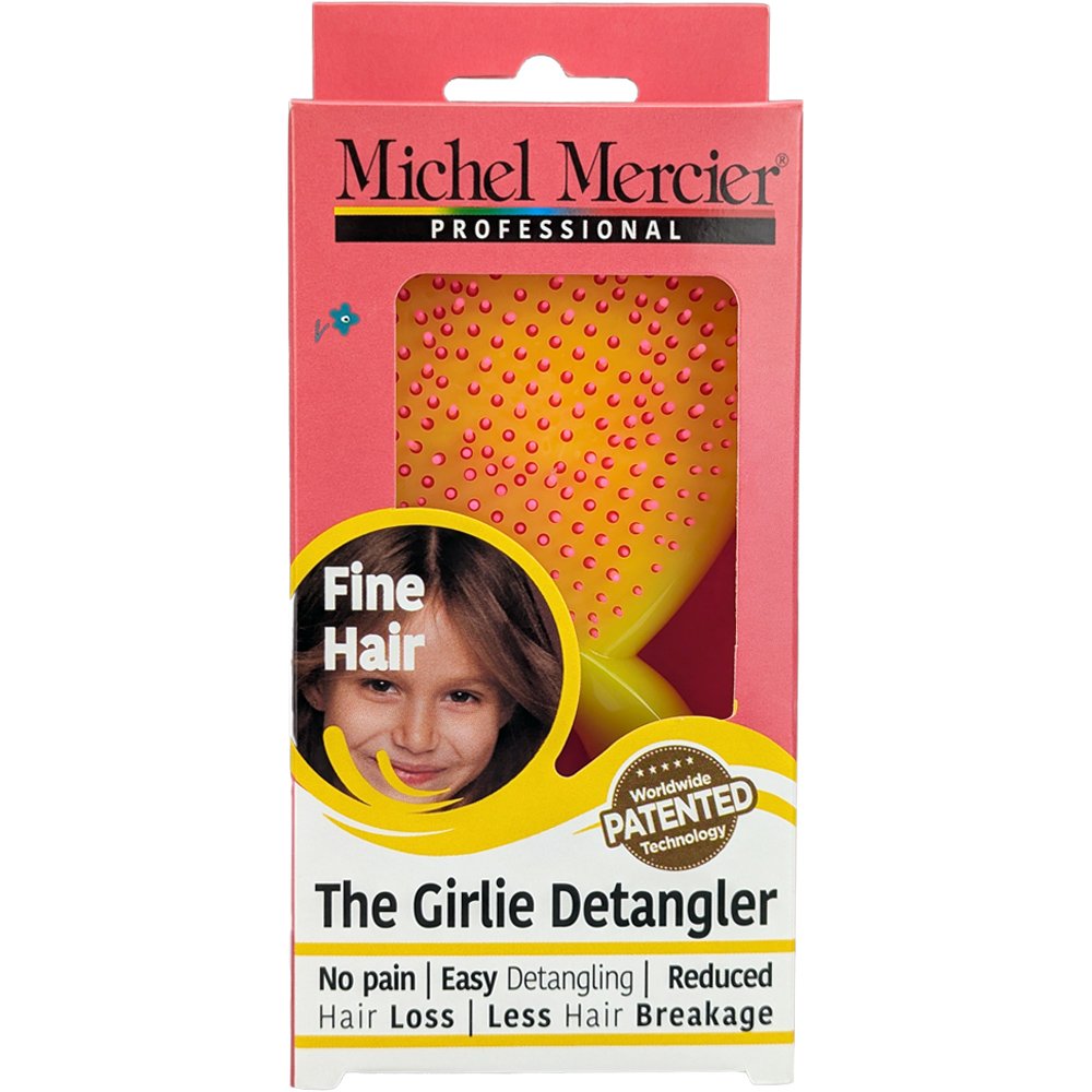 Michel Mercier Michel Mercier The Girlie Detangler Fine Hair Παιδική Βούρτσα για Εύκολο Ξεμπέρδεμα για Λεπτά Μαλλιά  1 Τεμάχιο