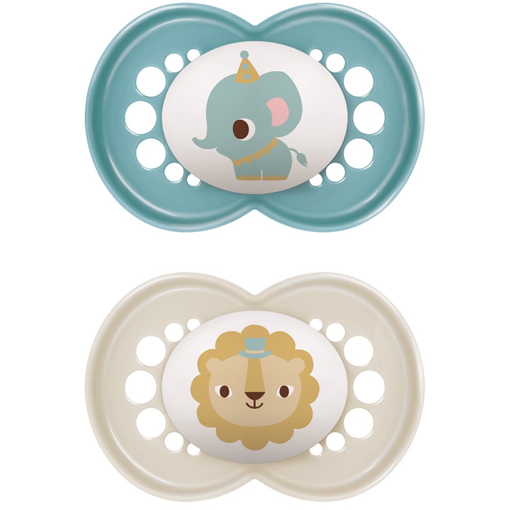 Mam Original Latex Soother 16m+ Κωδ 251L Ορθοδοντική Πιπίλα με Θηλή από Φυσικό Καουτσούκ 2 Τεμάχια - Κρεμ / Κίτρινο