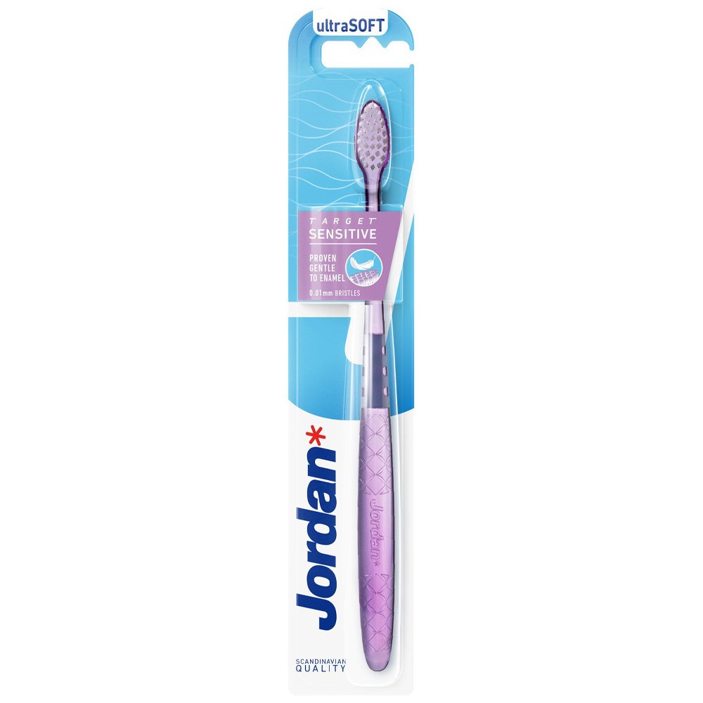 Jordan Target Sensitive Toothebrush Ultra Soft 0.01mm Πολύ Μαλακή Οδοντόβουρτσα για Βαθύ Καθαρισμό με Εξαιρετικά Λεπτές Ίνες 1 Τεμάχιο - Λιλά