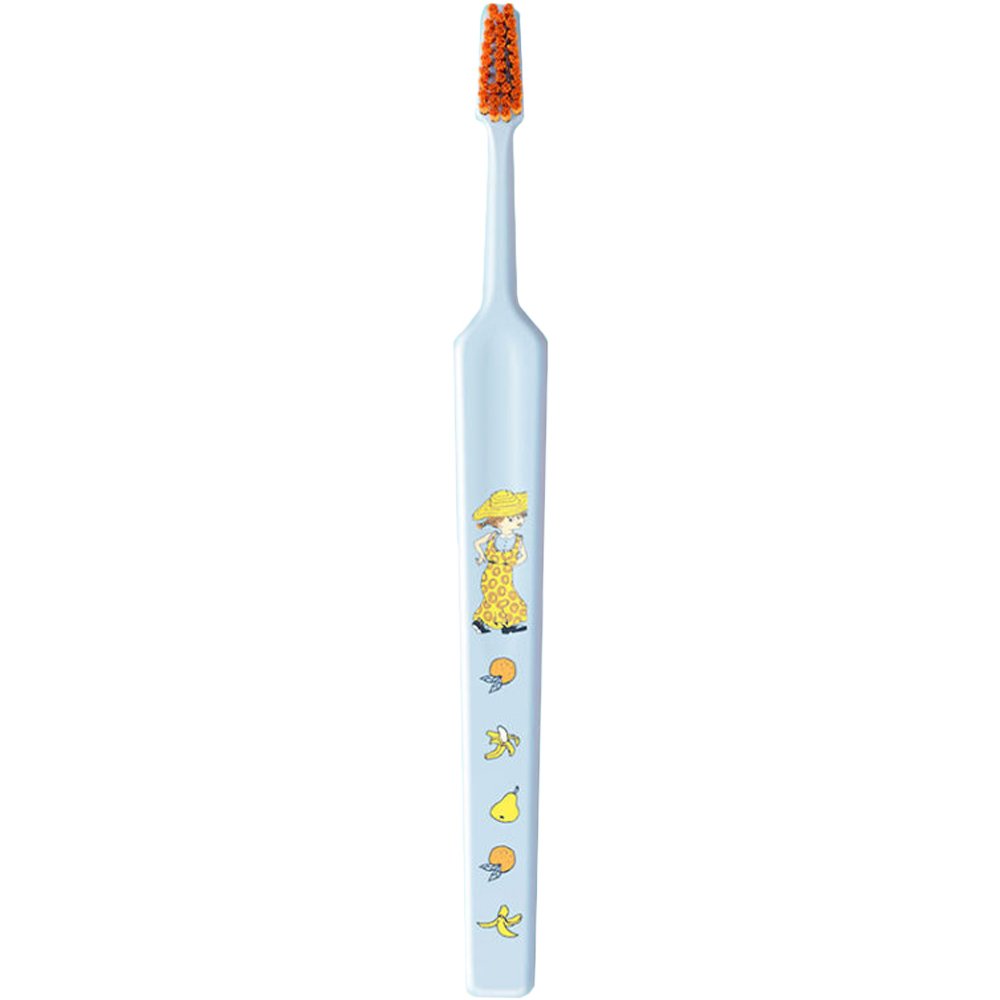 Tepe TePe Kids Pippi Extra Soft Toothbrush Πολύ Μαλακή Παιδική Οδοντόβουρτσα με Σχέδια από την Πίπη Φακιδομύτη 1 Τεμάχιο - Γαλάζιο