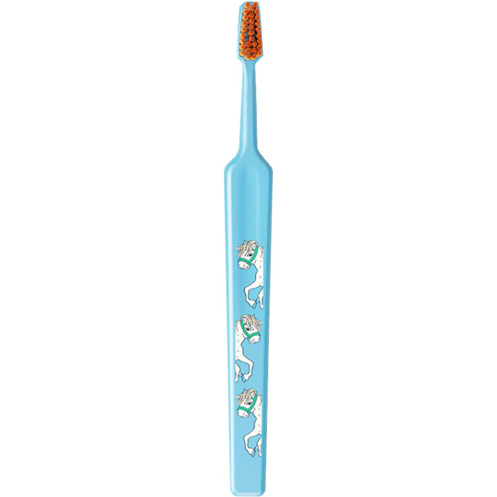 Tepe TePe Kids Pippi Extra Soft Toothbrush Πολύ Μαλακή Παιδική Οδοντόβουρτσα με Σχέδια από την Πίπη Φακιδομύτη 1 Τεμάχιο - Μπλε