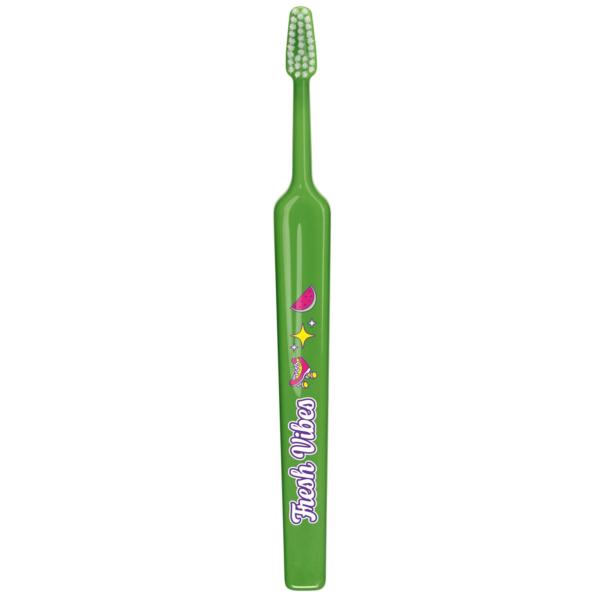 TePe Kids Soft Toothbrush 6+ Years Παιδική Οδοντόβουρτσα με Μαλακές Ίνες & Ευχάριστα Σχέδια 1 Τεμάχιο - Πράσινο