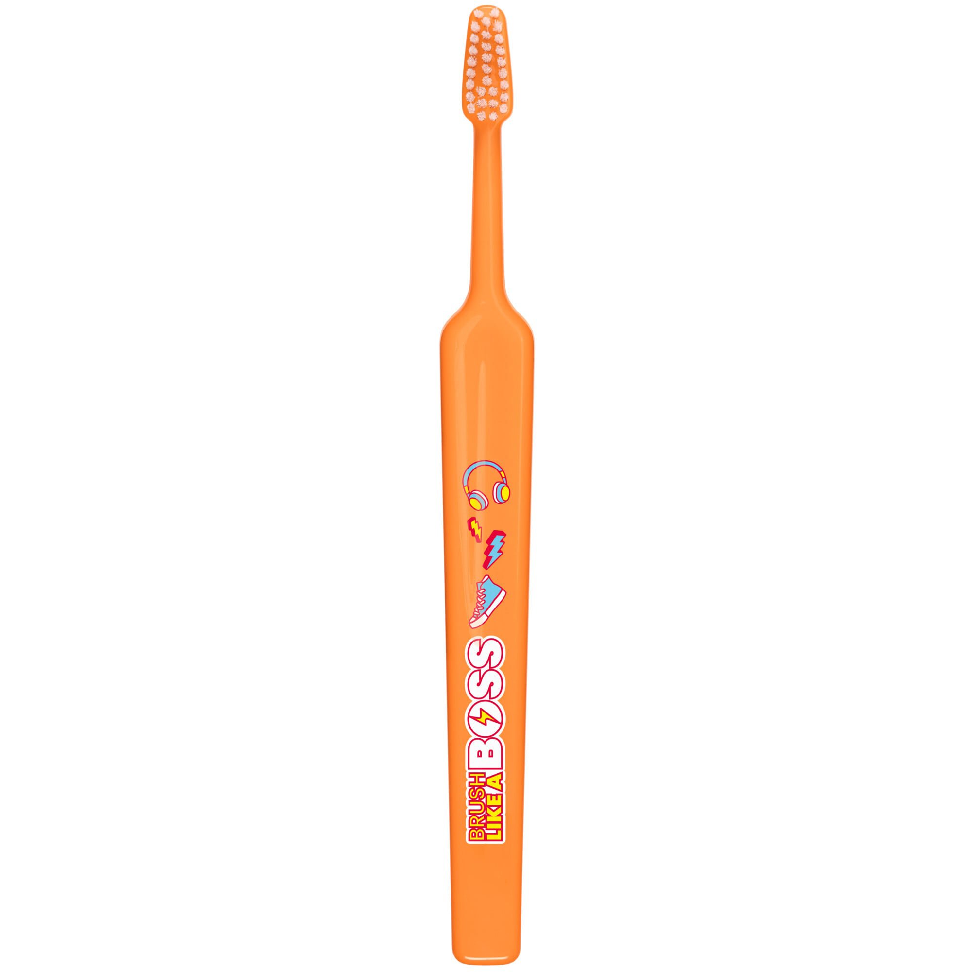TePe Kids Soft Toothbrush 6+ Years Παιδική Οδοντόβουρτσα με Μαλακές Ίνες & Ευχάριστα Σχέδια 1 Τεμάχιο - Πορτοκαλί