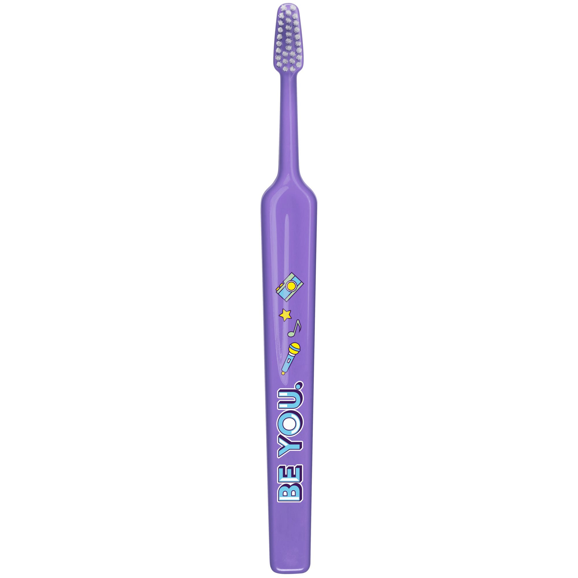 TePe Kids Soft Toothbrush 6+ Years Παιδική Οδοντόβουρτσα με Μαλακές Ίνες & Ευχάριστα Σχέδια 1 Τεμάχιο - Μωβ
