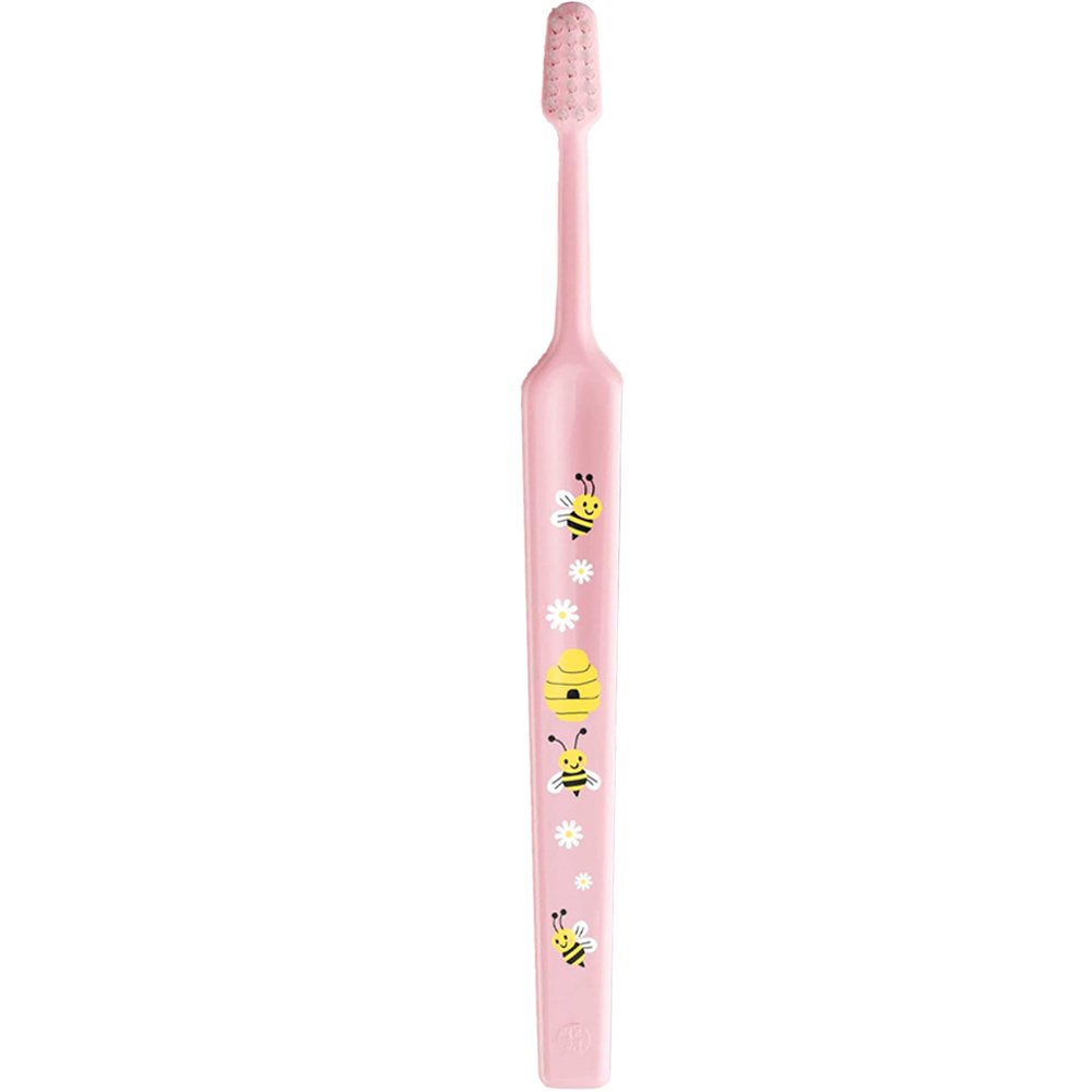 TePe Mini Extra Soft 0-6 Years Toothbrush Παιδική Οδοντόβουρτσα με Κωνική Κεφαλή & Αποστρογγυλεμένες Ίνες 1 Τεμάχιο - Ροζ