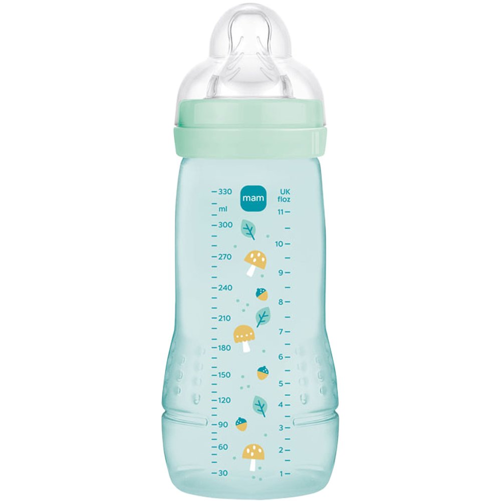 Mam Easy Active Baby Bottle 4m+, Κωδ 361SBc Μπιμπερό Πολυπροπυλενίου με Θηλή Σιλικόνης Μεγάλης Ροής 330ml - Πετρολ