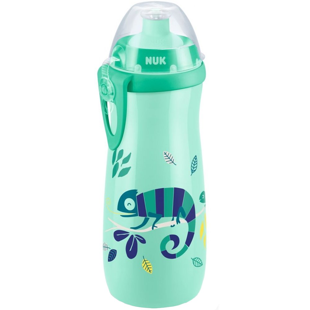 Nuk First Choice Sports Cup 24m+ Παιδικό Παγουράκι που Αλλάζει Χρώμα με Ελαφρά Τριβή ή Ζεστό Υγρό με Καπάκι Push-Pull 450ml - Chameleon