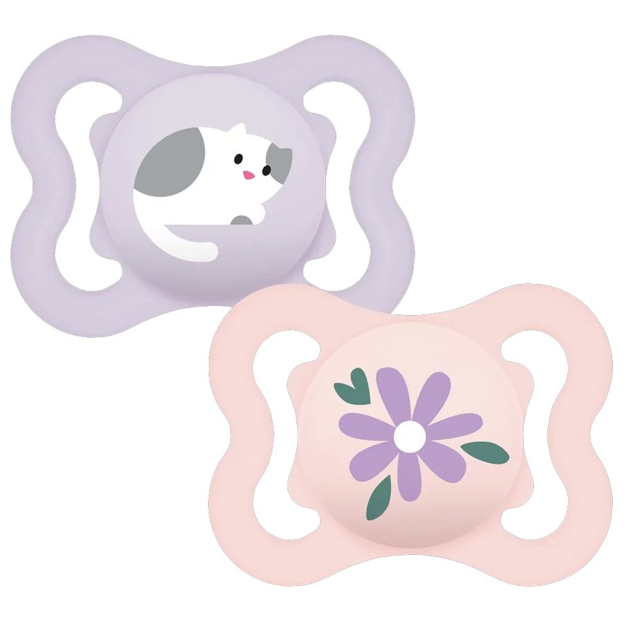 Mam Air Silicone Soother 2-6m Κωδ 120SGc Ορθοδοντική Πιπίλα Σιλικόνης που Επιτρέπει Καλύτερη Κυκλοφορία του Αέρα 2 Τεμάχια - Λιλά / Ροζ