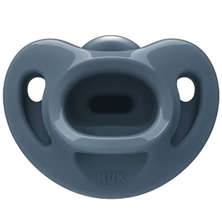 Nuk Sensitive Silicone Soother Soft 0-6m Πιπίλα από 100% Σιλικόνη Εξαιρετικά Μαλακή & Εύκαμπτη 1 Τεμάχιο - Ανθρακί