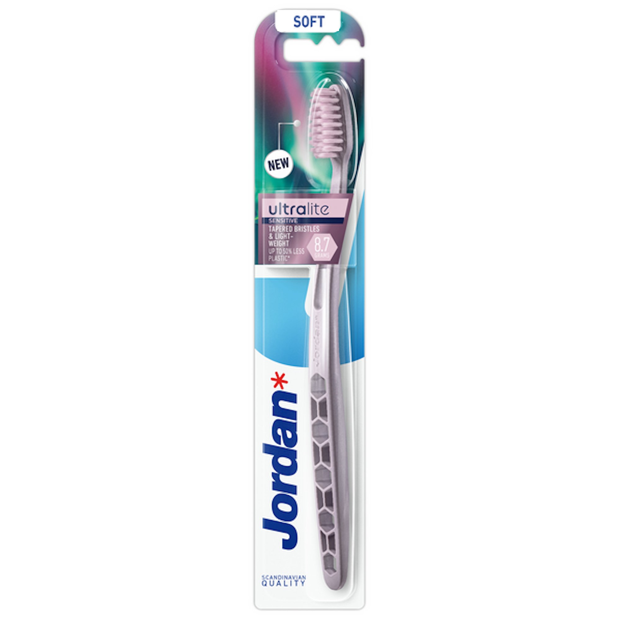 Jordan Ultralite Toothbrush Soft 1 Τεμάχιο Μαλακή Οδοντόβουρτσα για Βαθύ Καθαρισμό με Εξαιρετικά Λεπτές Ίνες Κωδ 310094 – Λιλά
