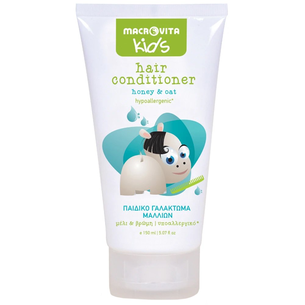 Macrovita Kids With Honey & Oat Hair Conditioner Παιδικό Γαλάκτωμα με Μέλι & Βρώμη για Λαμπερά & Μεταξένια Μαλλιά 150ml