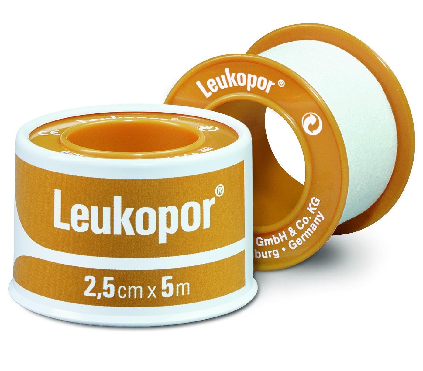 Leukopor Αυτοκόλλητη Υποαλλεργική Επιδεσμική Ταινία 2,5cm x 5m