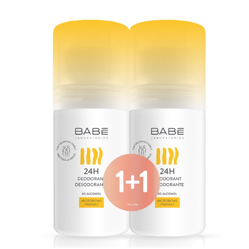 Babe Promo 24h Roll on Deodorant Αποσμητικό Χωρίς Αλκοόλ με 24ωρη Δράση που Προστατεύει, Καταπραΰνει & Ενυδατώνει το Δέρμα 50ml