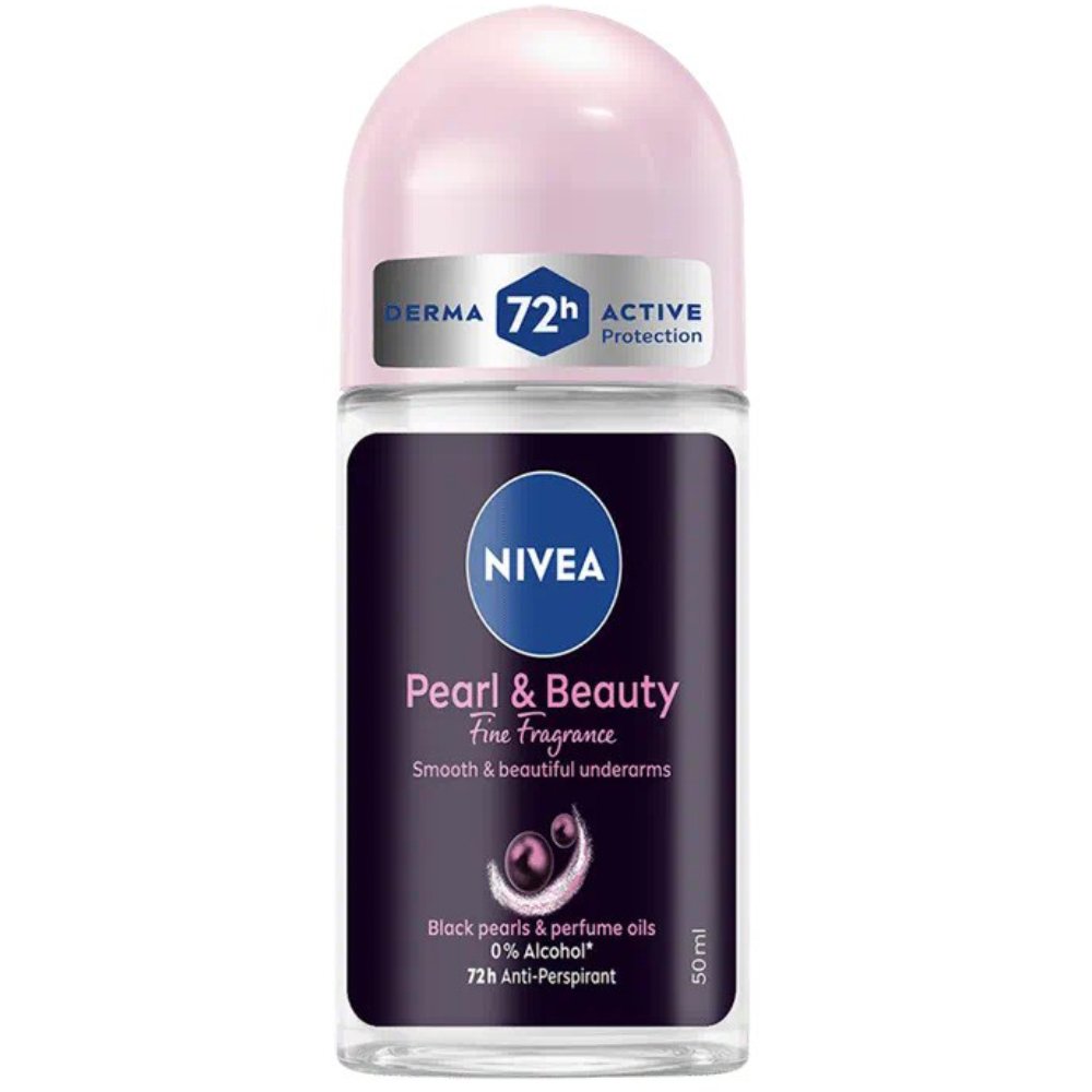 Nivea Pearl & Beauty 48h Anti-Perspirant Roll-On with Black Pearl & Perfume Oils Γυναικείο Αποσμητικό Roll-On για 48ωρη Προστασία με Αρωματικά Έλαια & Εκχύλισμα Μαύρου Μαργαριταριού για Απαλή, Λεία & Όμορφη Επιδερμίδα 50ml