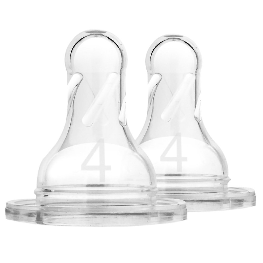 Dr. Brown’s Natural Flow Options+ Level 4 Silicone Teat Θηλή Σιλικόνης για Γρήγορη Ροή 9m+, 2 Τεμάχια, Κωδ 313