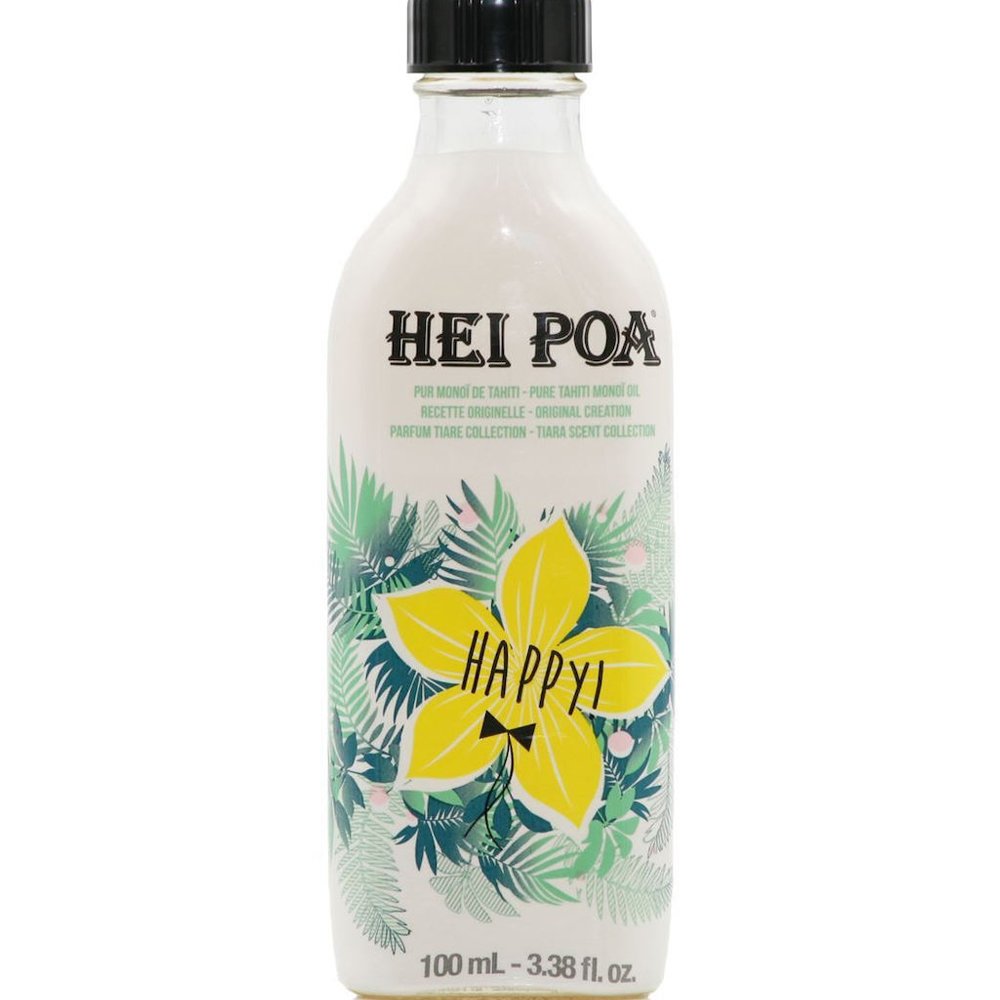 Hei Poa Hei Poa Pure Tahiti Monoi Oil Tiara Scent Collection Happy Έλαιο Πολλαπλών Χρήσεων για Ενυδάτωση & Θρέψη σε Σώμα & Μαλλιά με Άρωμα από Φρούτα, Λουλούδια, Ξυλώδεις Νότες & Βανίλια 100ml