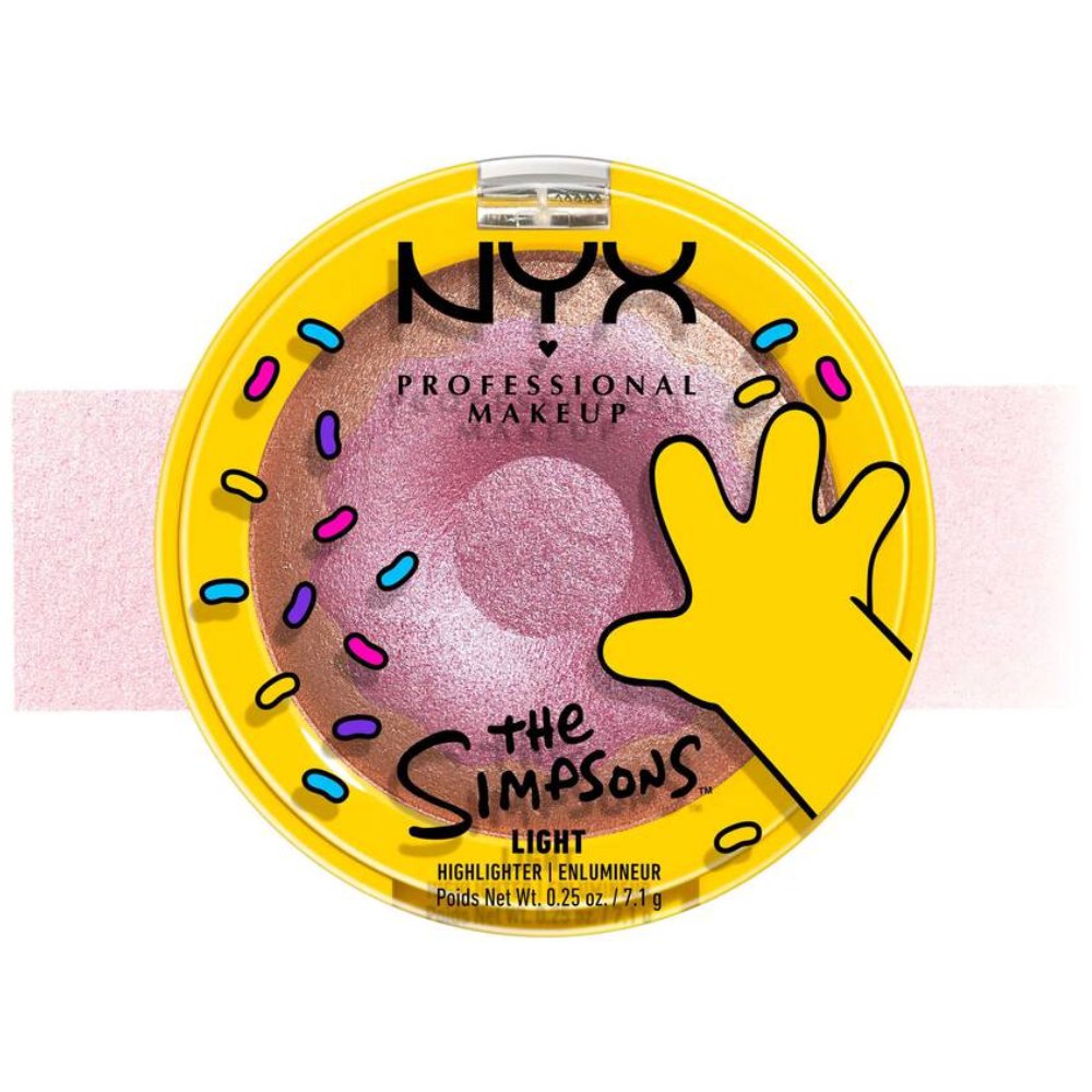 Nyx Professional Makeup Homer Simpson Donut Light Highlighter Βουτυρένιο & Λαμπερό Highlighter σε Μορφή Πούδρας Εμπνευσμένο από τους Simpsons 7.1g - 01 Donut Mind If I Do