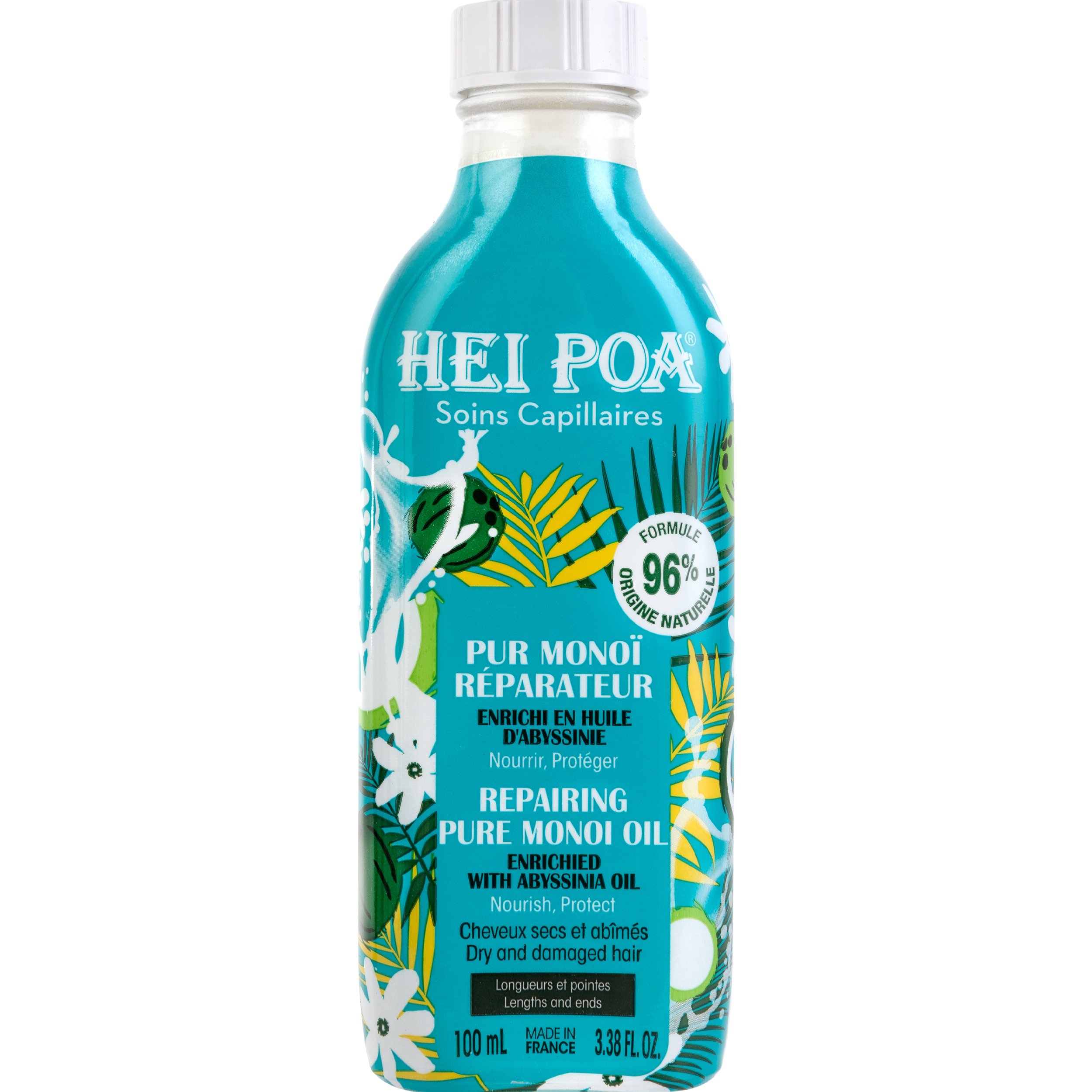 Hei Poa Repairing Pure Monoi Oil Enriched with Abyssinia Oil for Dry & Damaged Hair Λάδι Επανόρθωσης για Ξηρά & Ταλαιπωρημένα Μαλλιά με Άρωμα Καρύδας 100ml