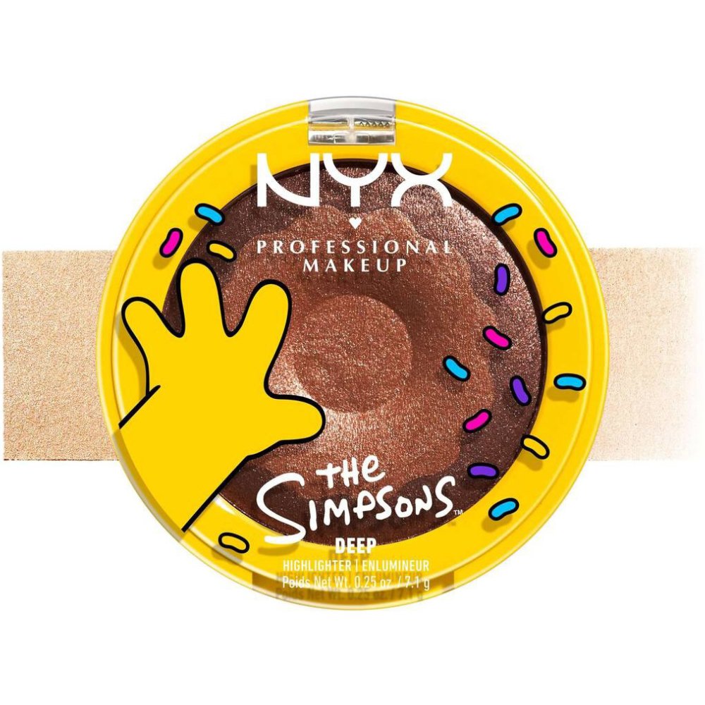 Nyx Professional Makeup Homer Simpson Donut Deep Highlighter Βουτυρένιο & Λαμπερό Highlighter σε Μορφή Πούδρας Εμπνευσμένο από τους Simpsons 7.1g - 02 Glazed Over