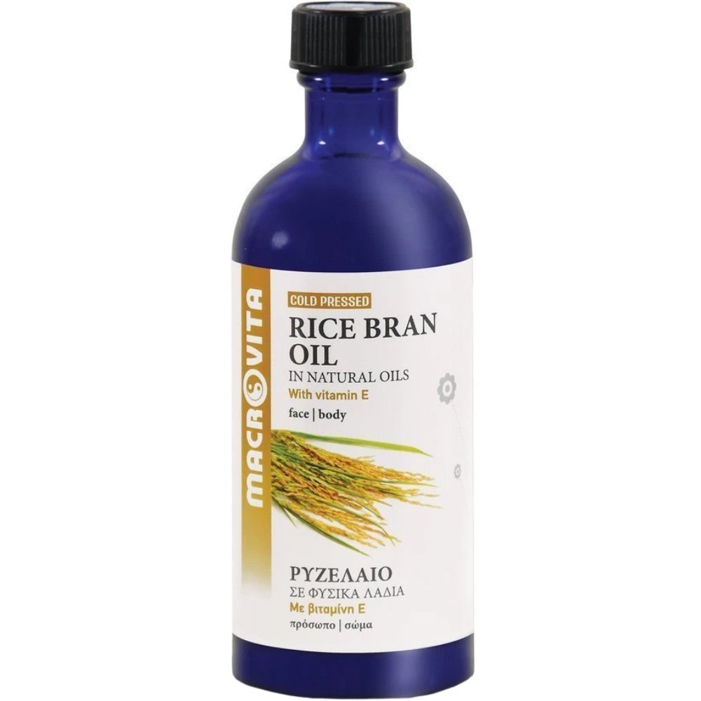 Macrovita Rice Bran With Vitamins E, C & F Face & Body Oil Ενυδατικό, Θρεπτικό & Καταπραϋντικό Ρυζέλαιο που Εμποδίζει την Εμφάνιση Σκούρων Κηλίδων 100ml