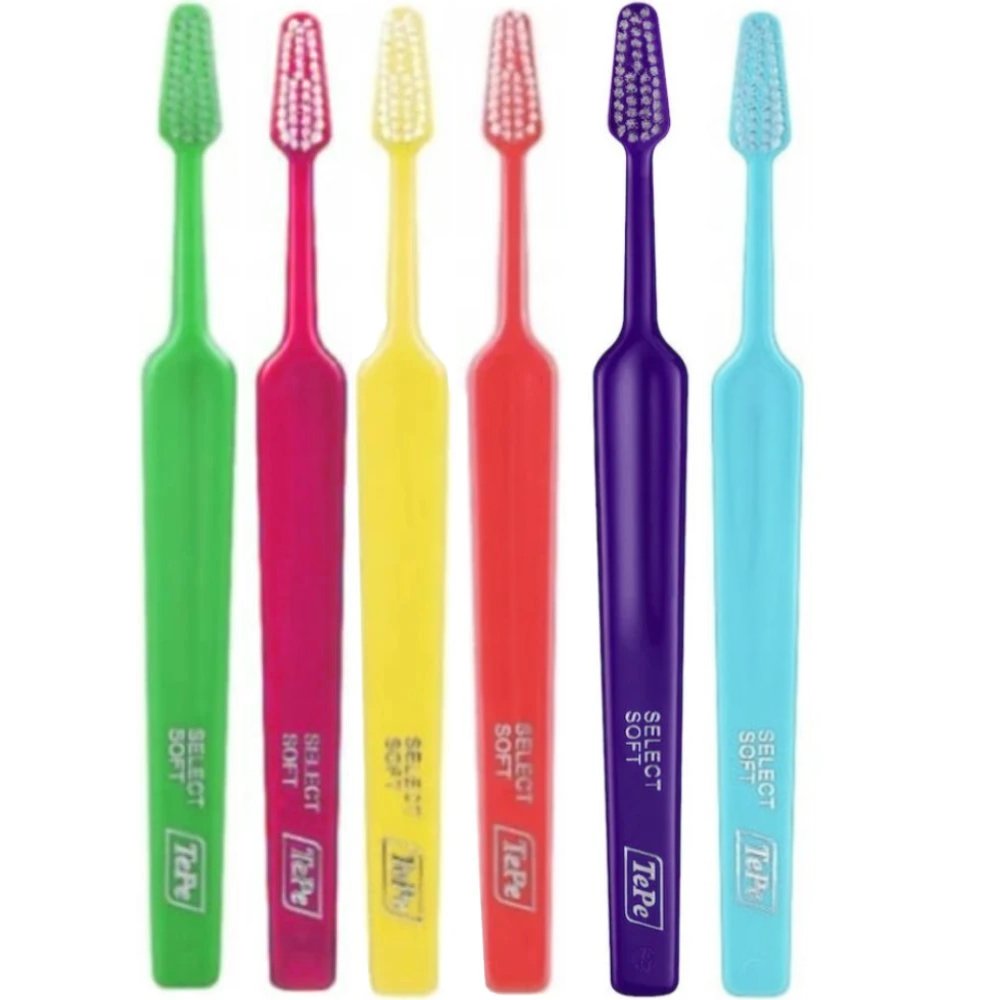 TePe Select Soft Toothbrush Μαλακές Οδοντόβουρτσες με Κωνική Κεφαλή για Αποτελεσματικό Καθαρισμό 6 Τεμάχια - Multicolor 13