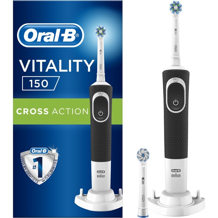 Oral-B Vitality 150 CrossAction Black Επαναφορτιζόμενη Ηλεκτρική Οδοντόβουρτσα 1 τεμάχιο