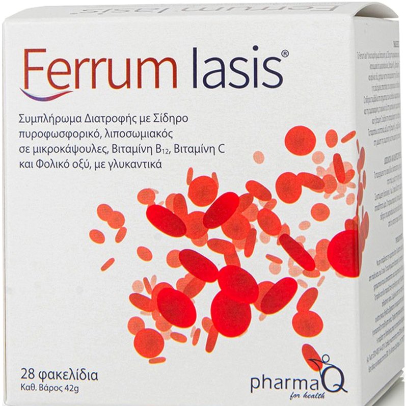 PharmaQ PharmaQ Ferrum Iasis Συμπλήρωμα Διατροφής Σιδήρου, 28 φακελάκια