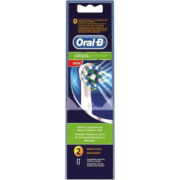 Oral-B Ανταλλακτικές Κεφαλές Cross Action, 2τμχ