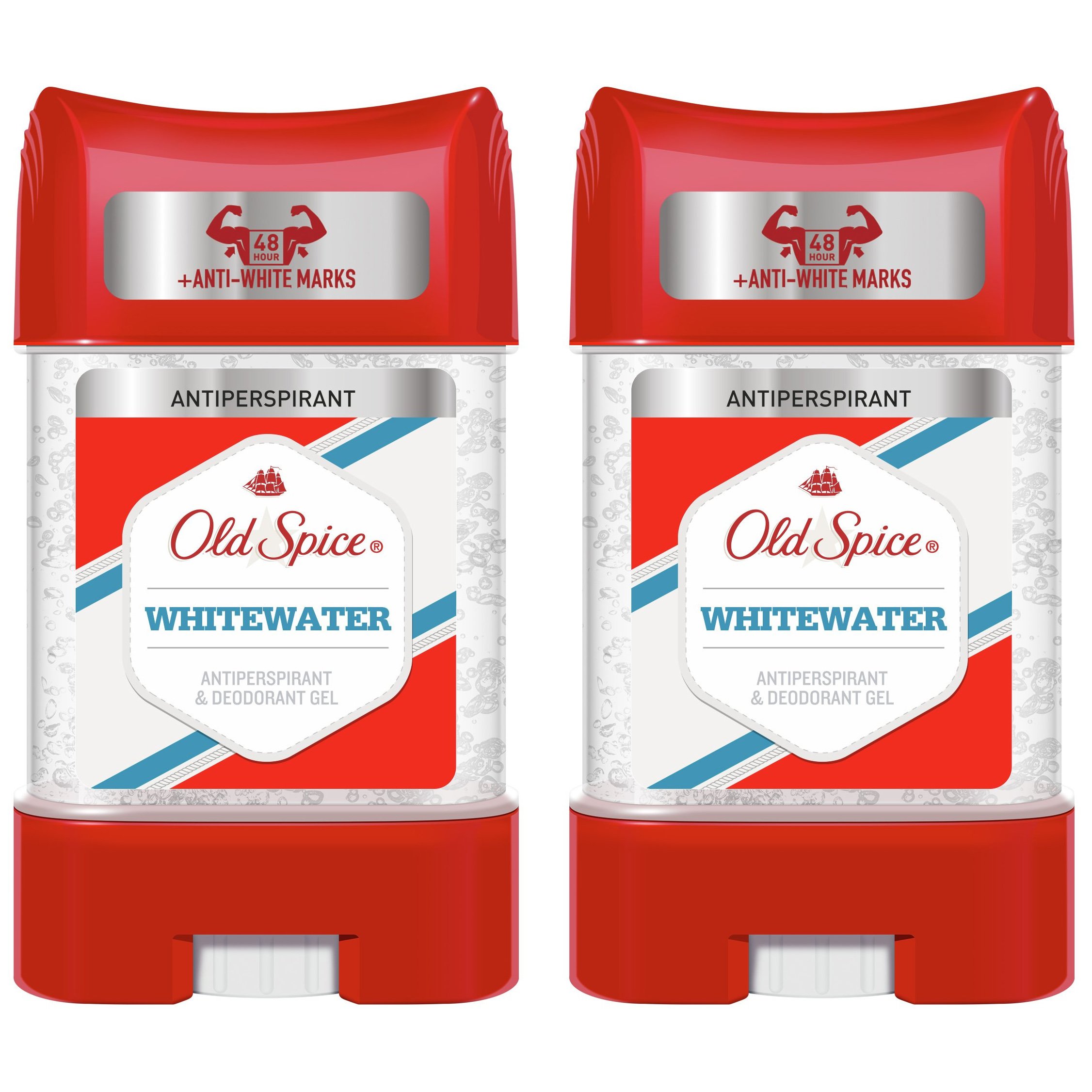 Old Spice Πακέτο Προσφοράς Whitewater Men Antiperspirant Deodorant Gel Ανδρικό Αποσμητικό για την Έντονη Εφίδρωση 2x70ml