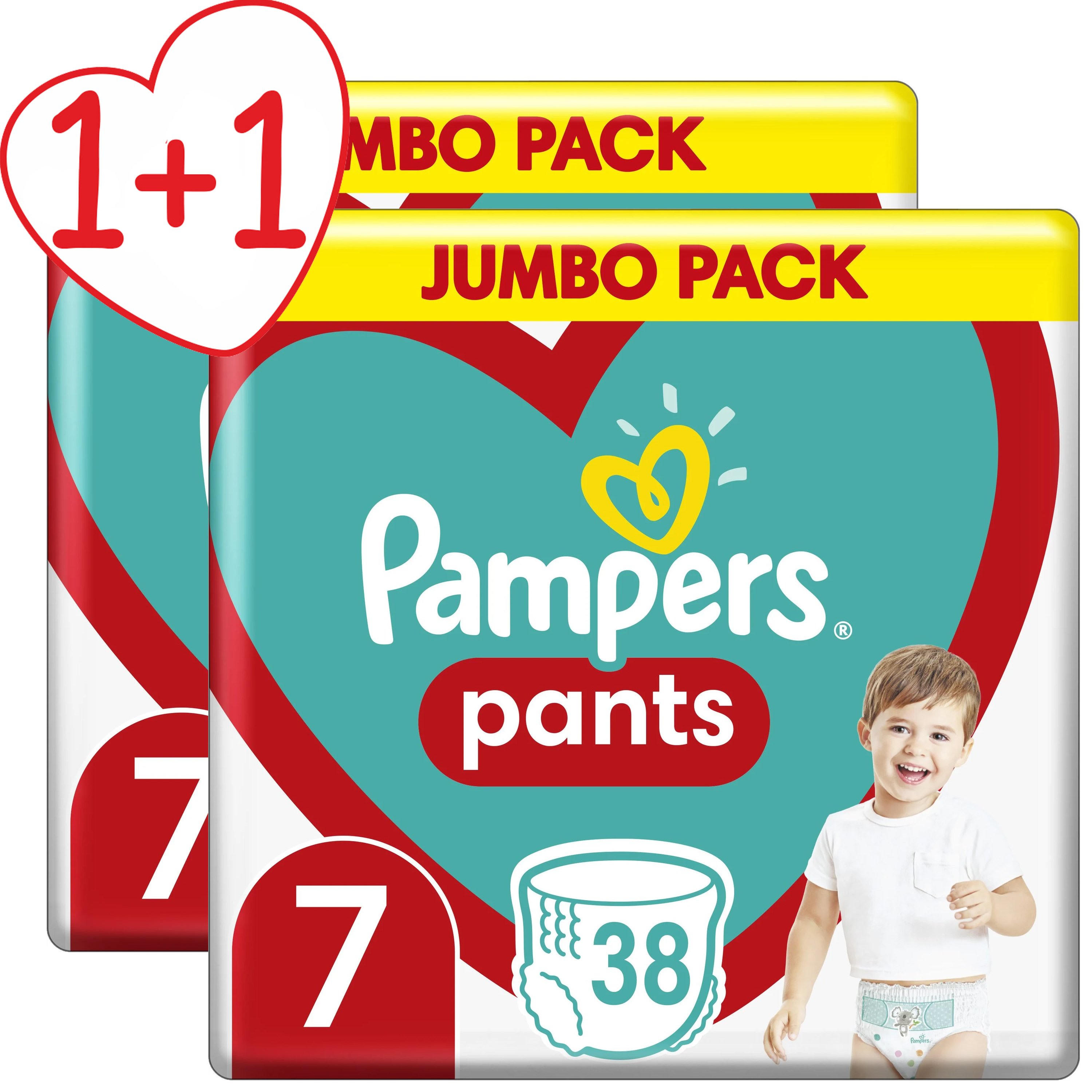 Pampers Πακέτο Προσφοράς Pants Jumbo Pack Νο7 (17+kg) 2×38 πάνες