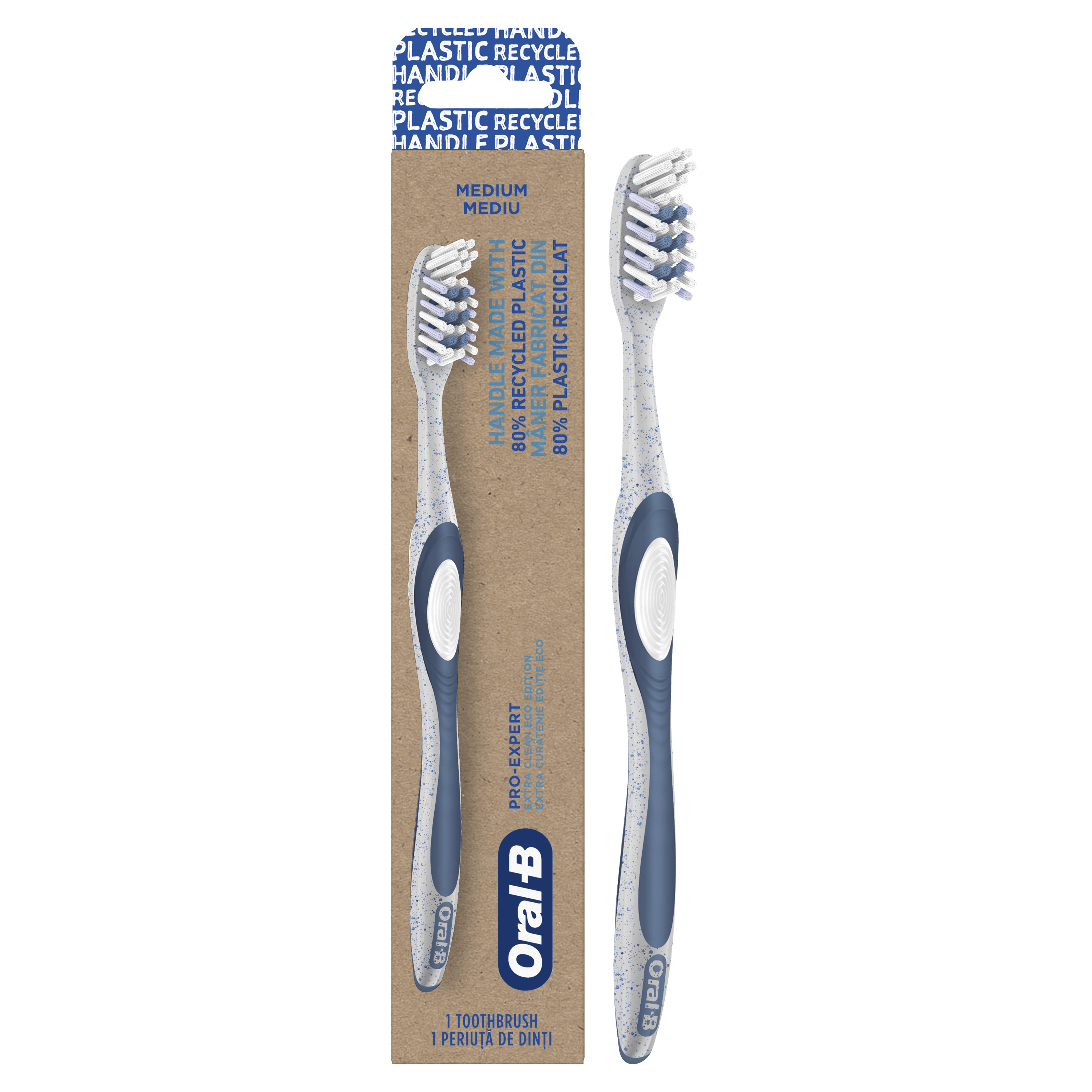Oral-B Pro-Expert Extra Clean Eco Edition Toothbrush Οδοντόβουρτσα Μέτριας Σκληρότητας, 1 Τεμάχιο