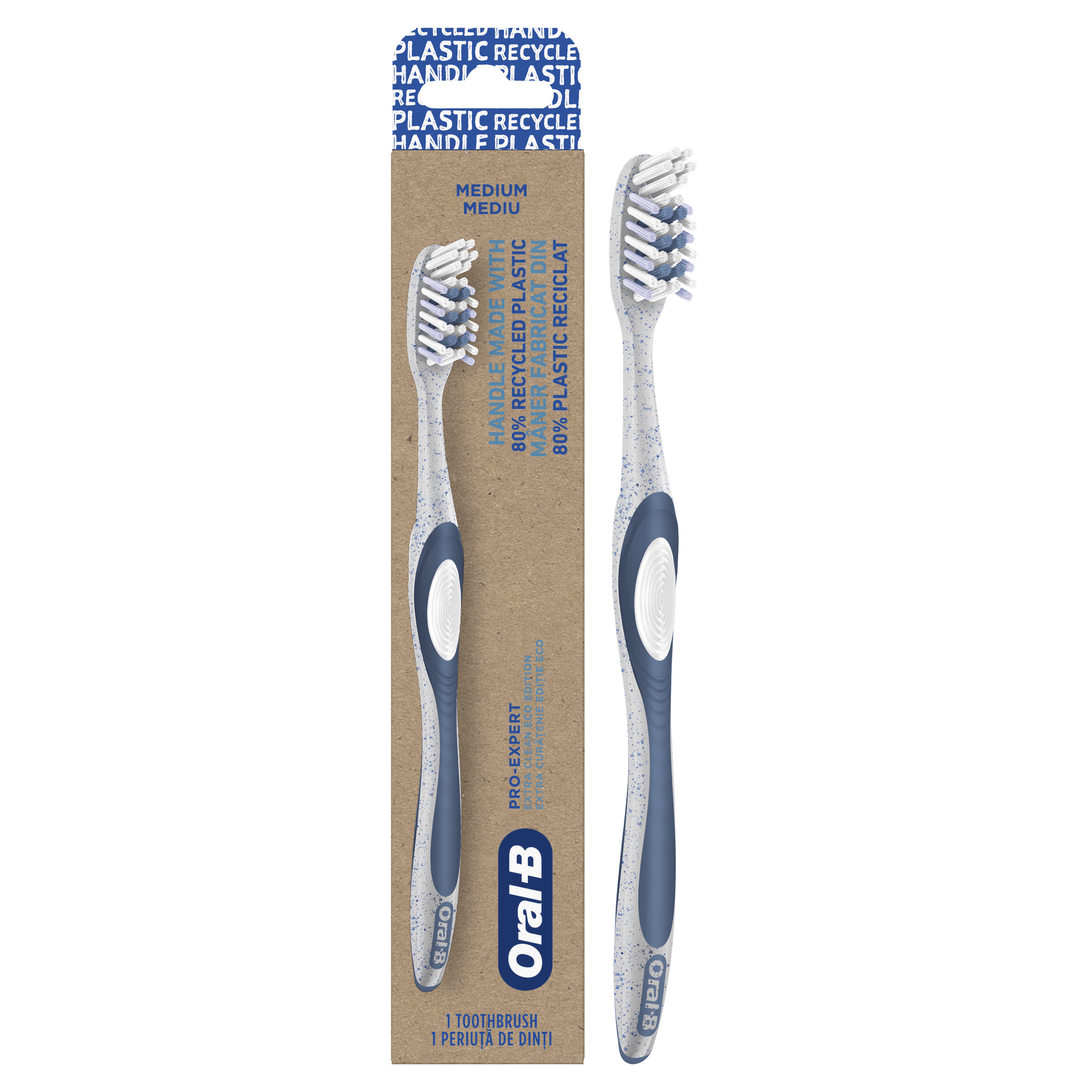 Oral-B Pro-Expert Extra Clean Eco Edition Toothbrush Οδοντόβουρτσα Μέτριας Σκληρότητας, 1 Τεμάχιο