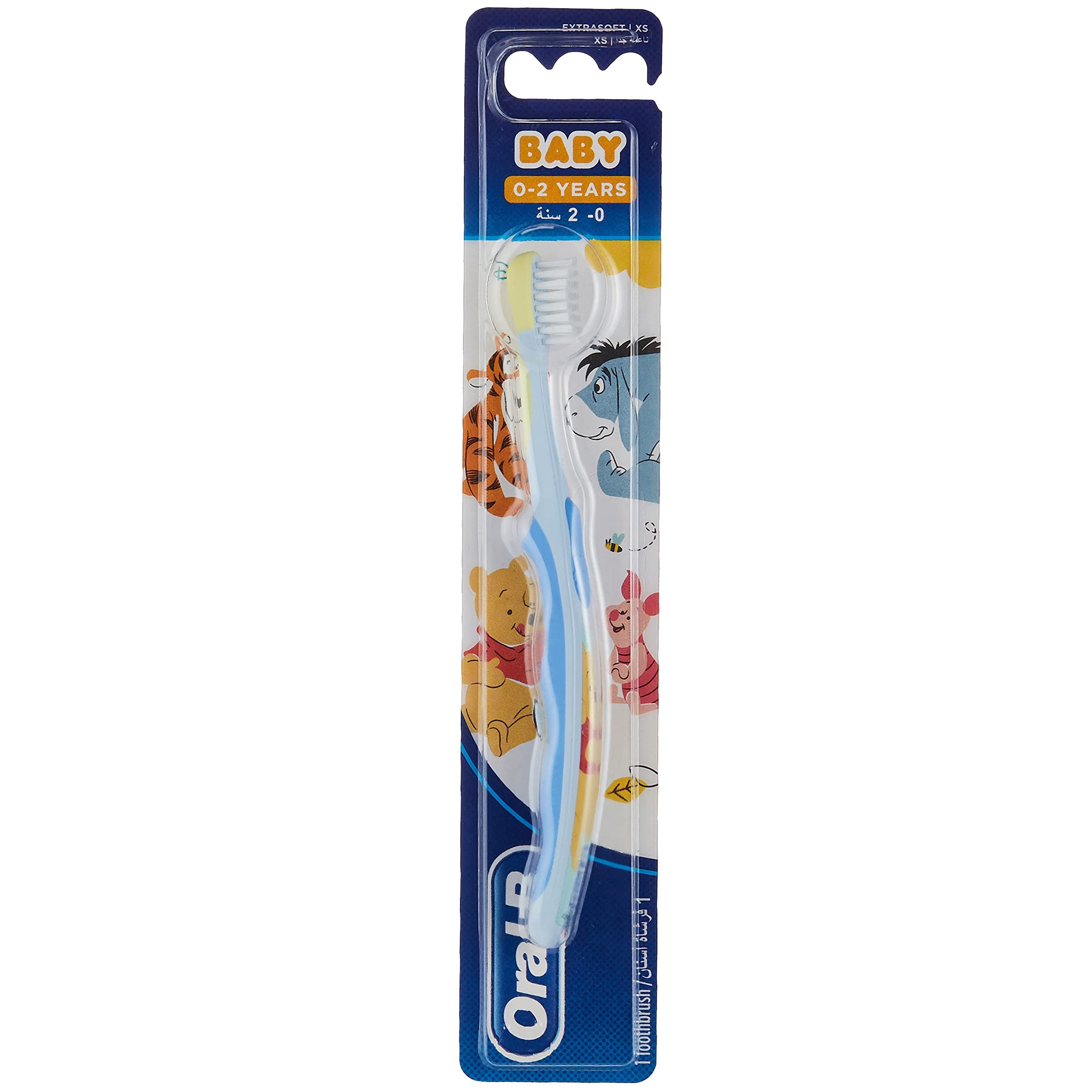 Oral-B Baby Winnie the Pooh Toothbrush 0-2 Years Extra Soft Πολύ Μαλακή Οδοντόβουρτσα Ειδικά Σχεδιασμένη για τα Πρώτα Δοντάκια 1 Τεμάχιο – Γαλάζιο