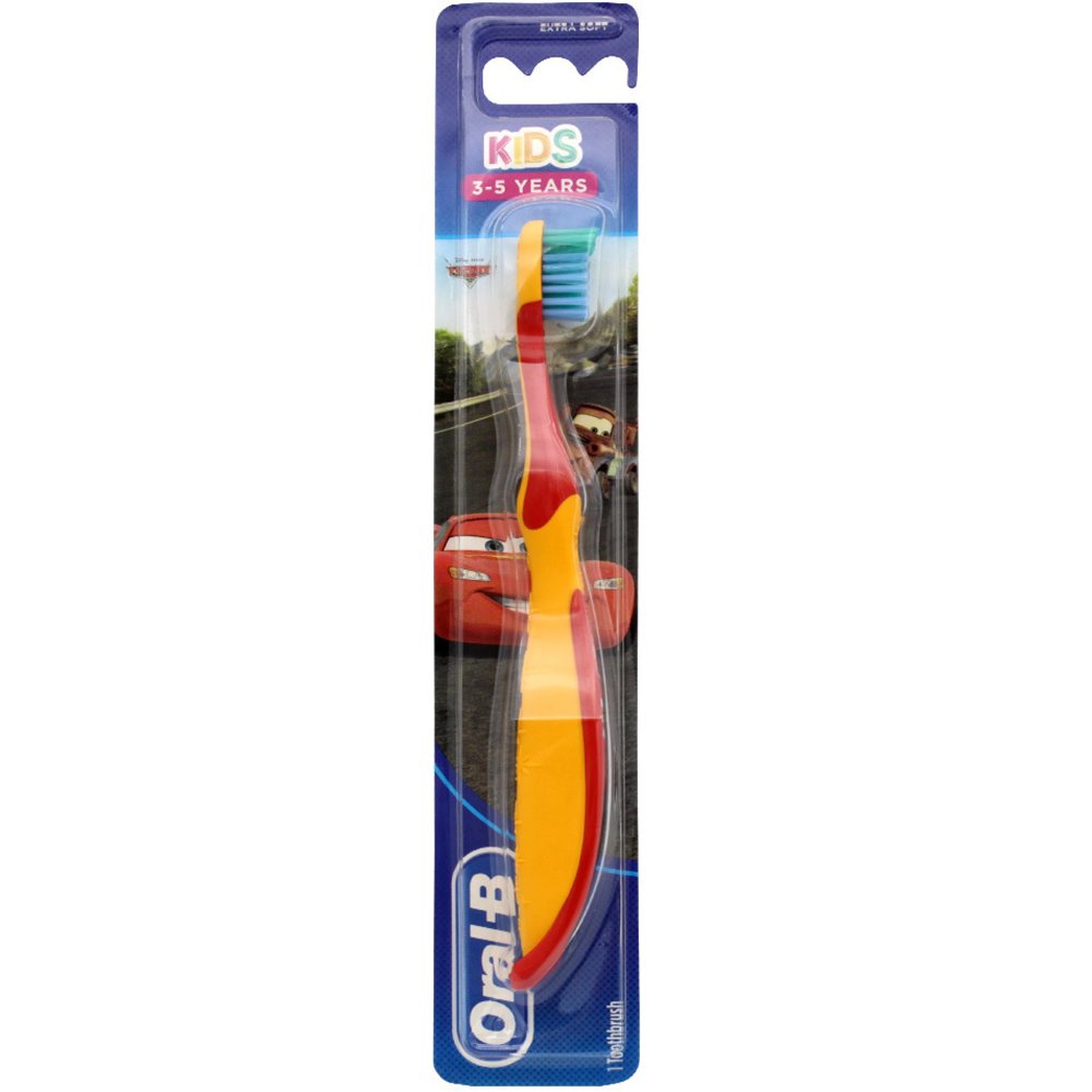 Oral-B Kids Cars Χειροκίνητη Παιδική Οδοντόβουρτσα Extra Soft 3+ Ετών Πορτοκαλί-Κόκκινο 1 Τεμάχιο