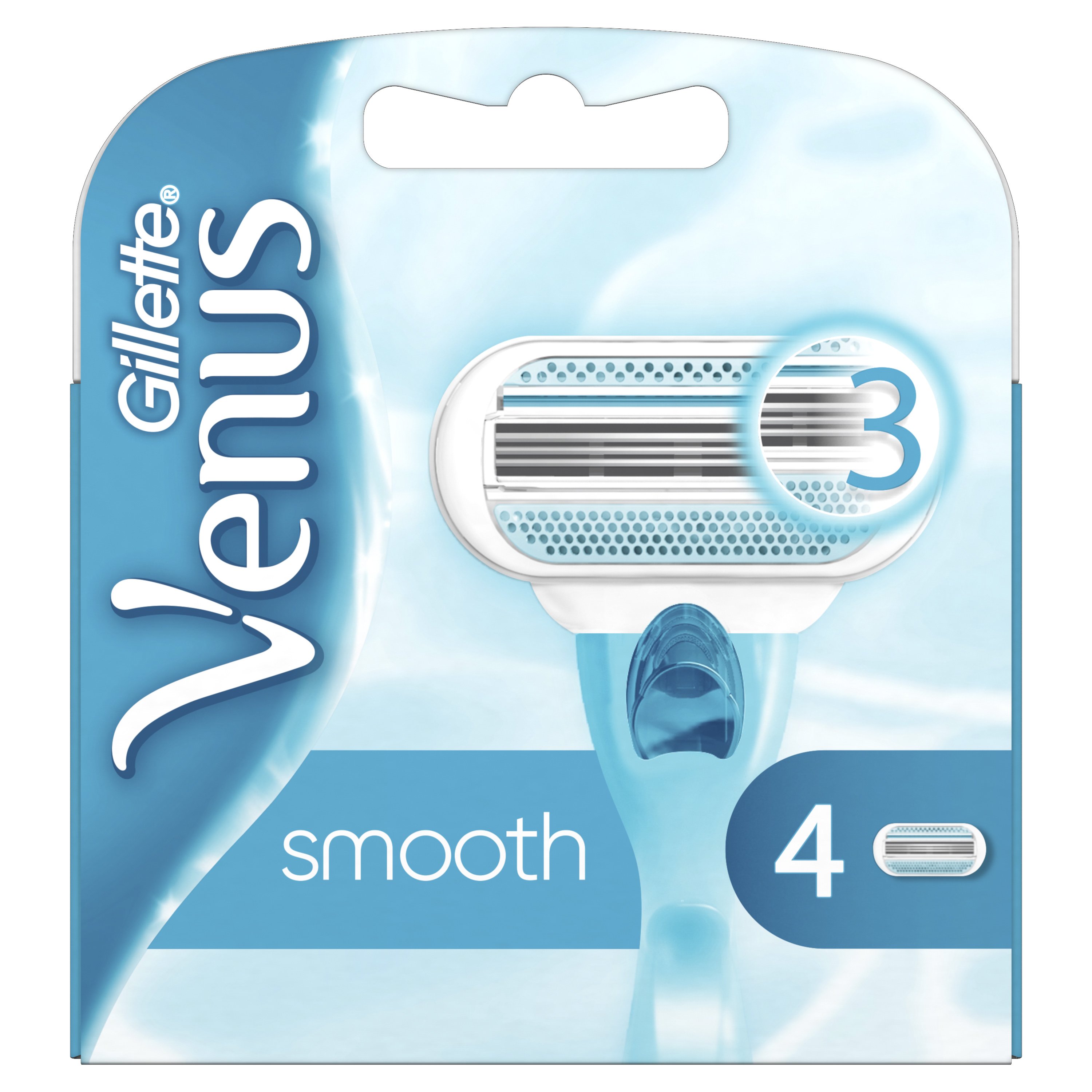 Gillette Venus Smooth Ανταλλακτικές Λεπίδες Ξυριστικής Μηχανής με 3 Λεπίδες που Αγκαλιάζουν τις Καμπύλες σας 4 Τεμάχια