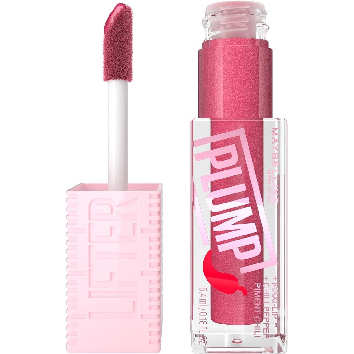 Maybelline Lifter Plump Gloss with Chili Pepper Ενυδατικό Lip Gloss με Τσίλι για Σαρκώδη Χείλη 5.4ml - 002 Mauve Bite