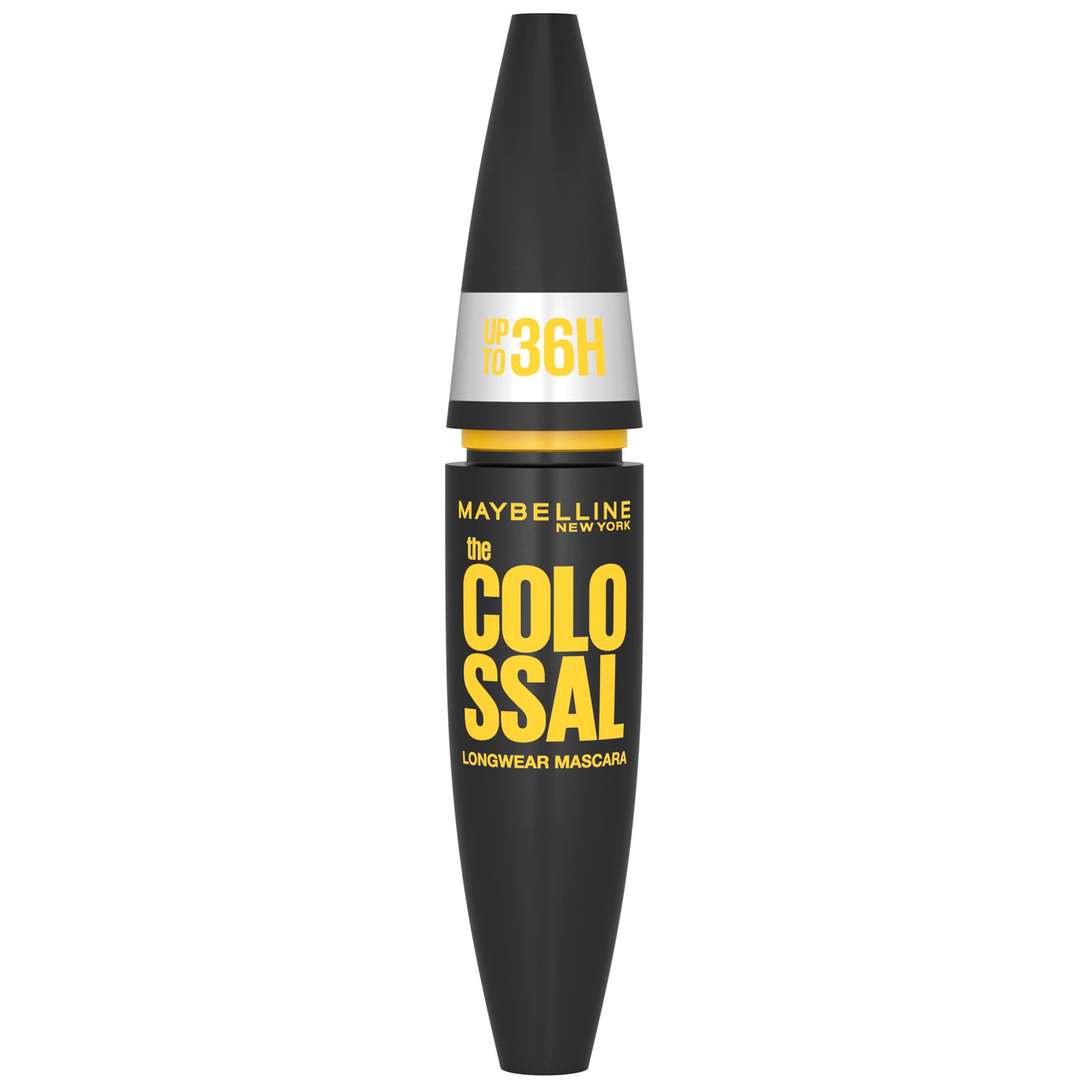 MAYBELLINE Maybelline The Colossal Longwear Black Mascara up to 36h Wear Αδιάβροχη Μαύρη Μάσκαρα με Διάρκεια Έως και 36 Ώρες 10ml