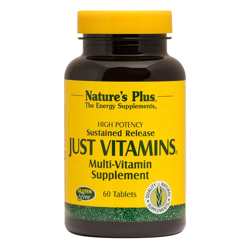 Nature’s Plus Just Vitamins Πολυβιταμινούχο Συμπλήρωμα Διατροφής Υψηλής Περιεκτικότητας για Ενέργεια & Τόνωση 60tabs