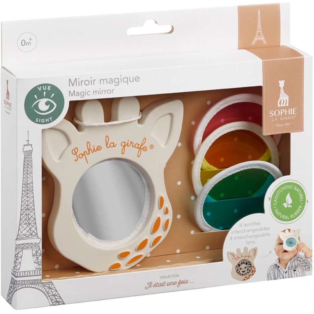 Sophie La Girafe Sophie La Girafe Magic Mirror 0m+, 1 Τεμάχιο, Κωδ 010503,Παιχνίδι Μαγικός Καθρέπτης που Διεγείρει την Οπτική Αίσθηση του Μωρού με 3 Διαφορετικούς Χρωματικούς Φακούς