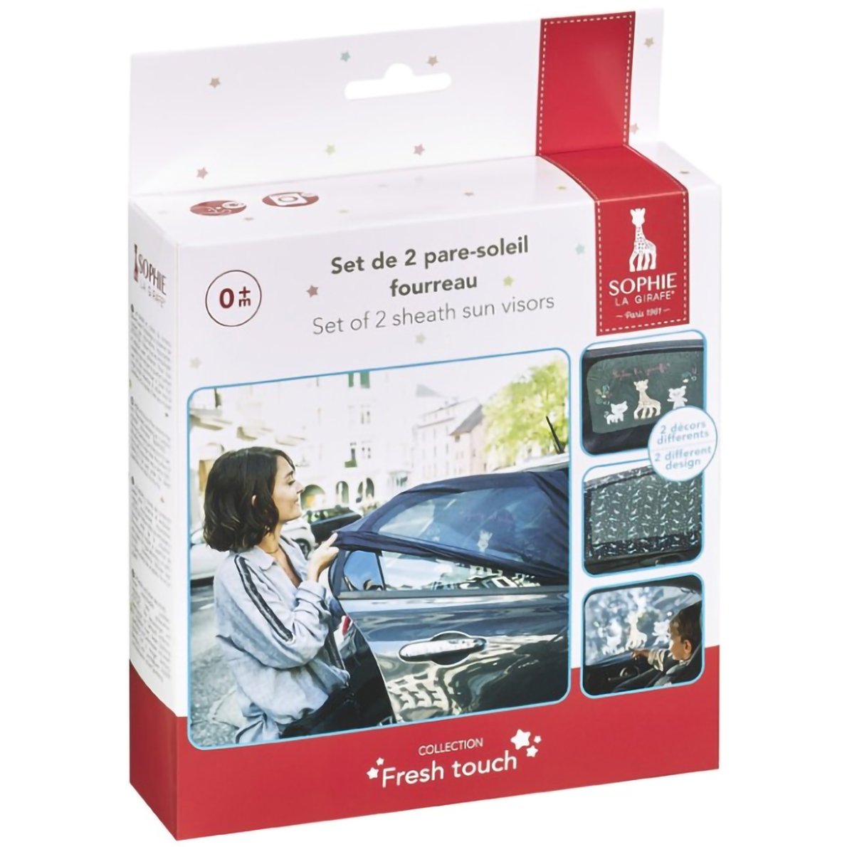 Sophie La Girafe Sophie La Girafe Set of 2 Sheath Sun Visors Κωδ 470229 Σετ 2 Ηλιοπροστασίες Αυτοκινήτου για τα Παράθυρα 0m+, 1 Τεμάχιο