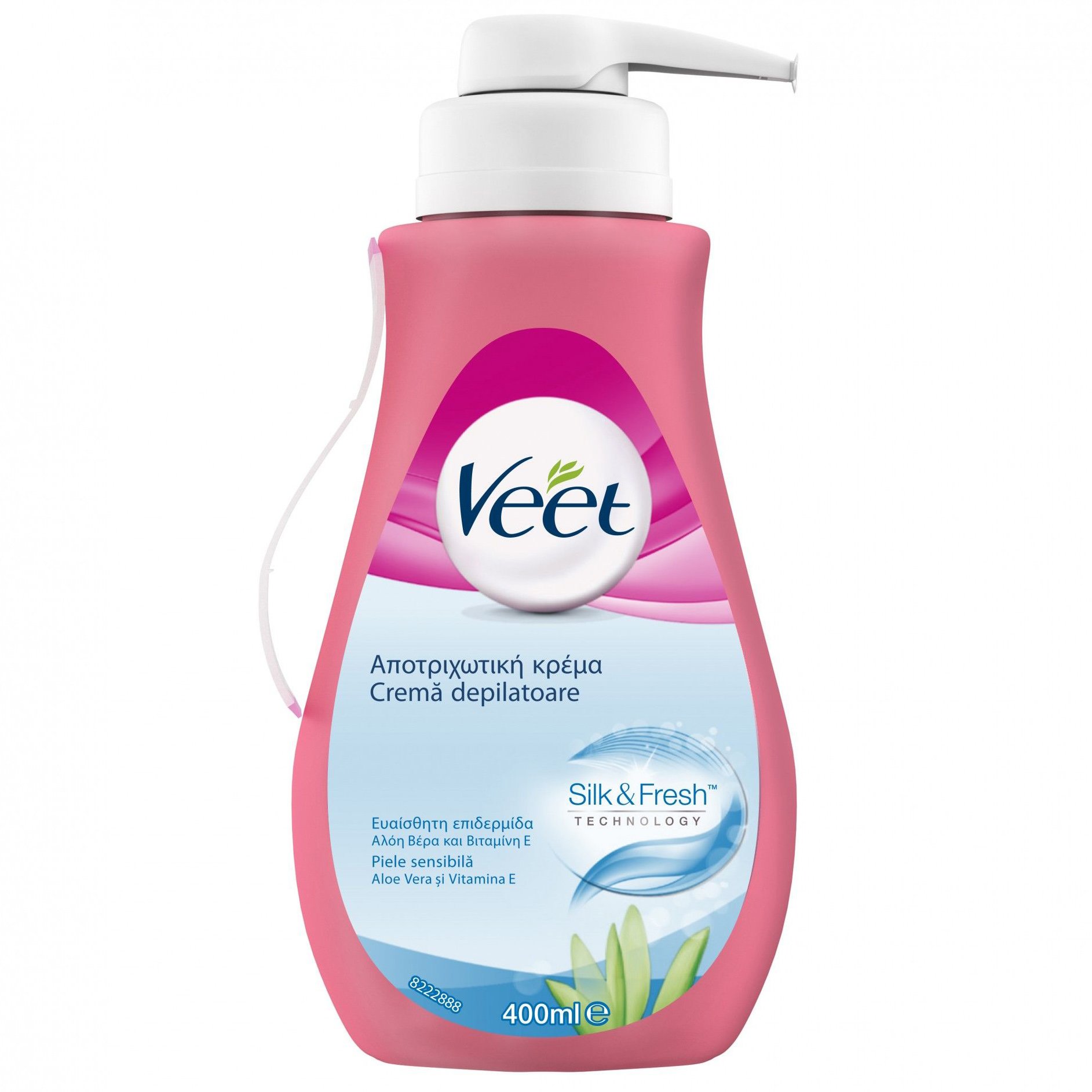 Veet Κρέμα Αποτρίχωσης για Ευαίσθητες Επιδερμίδες με Αλόη Βέρα & Βιταμίνη Ε 400ml