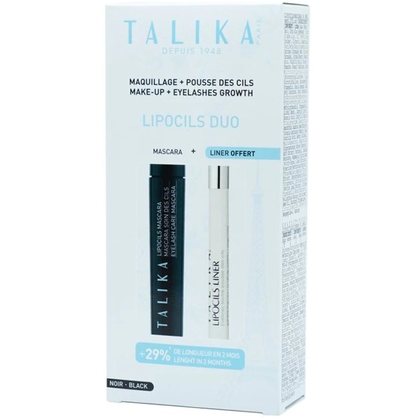 Talika Gift Box Lipocils Duo Eyelash Growth Mascara Black 8.5ml & Liner Lash Growth Felt-tip Eyeliner Black 0.8ml