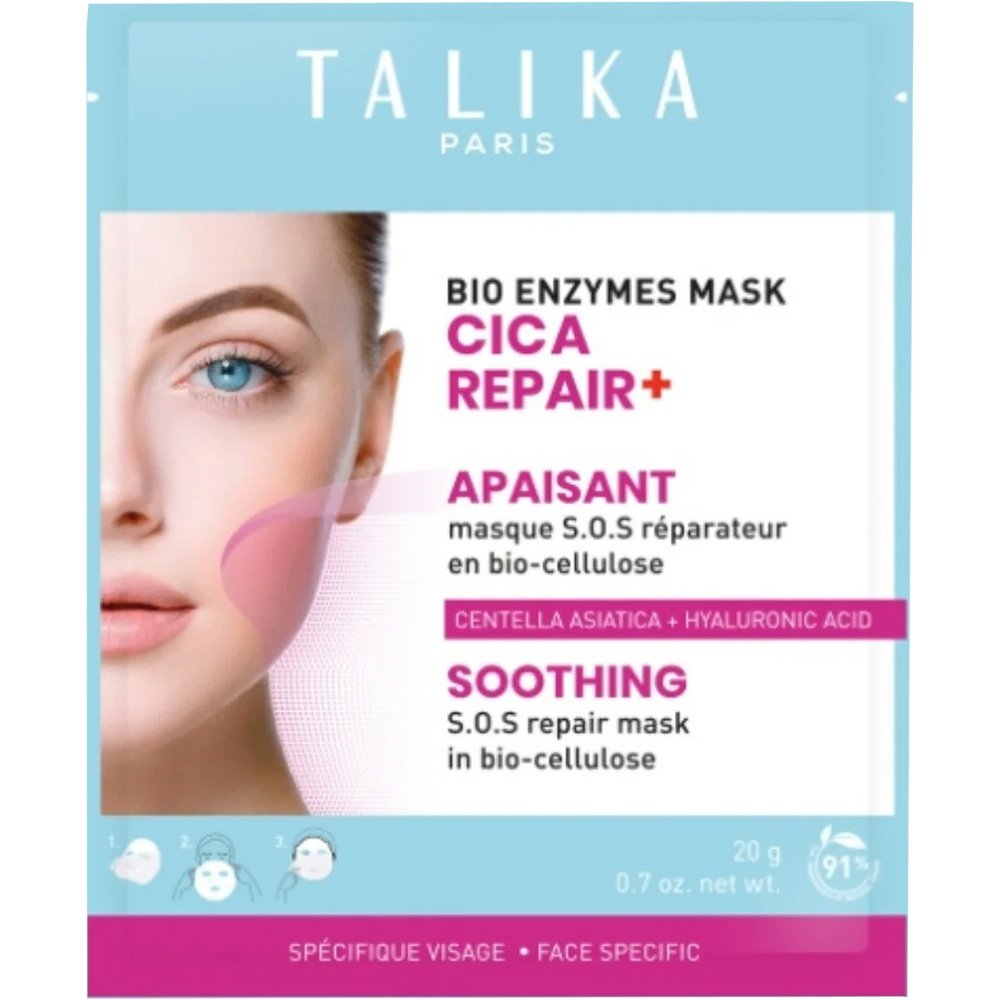 Talika Talika Bio Enzymes Cica Repair Soothing Mask Ενυδατική Μάσκα Προσώπου Βιοκυτταρίνης με Νερό Καρύδας 20g