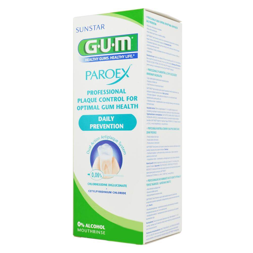 Gum Paroex 1702 Daily Prevention 0.06% Στοματικό Διάλυμα Ενάντια στη Πλάκα για Υγιή Ούλα 500ml